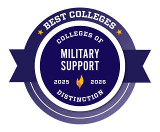 Military Support College of Distinction 2025-26 badge