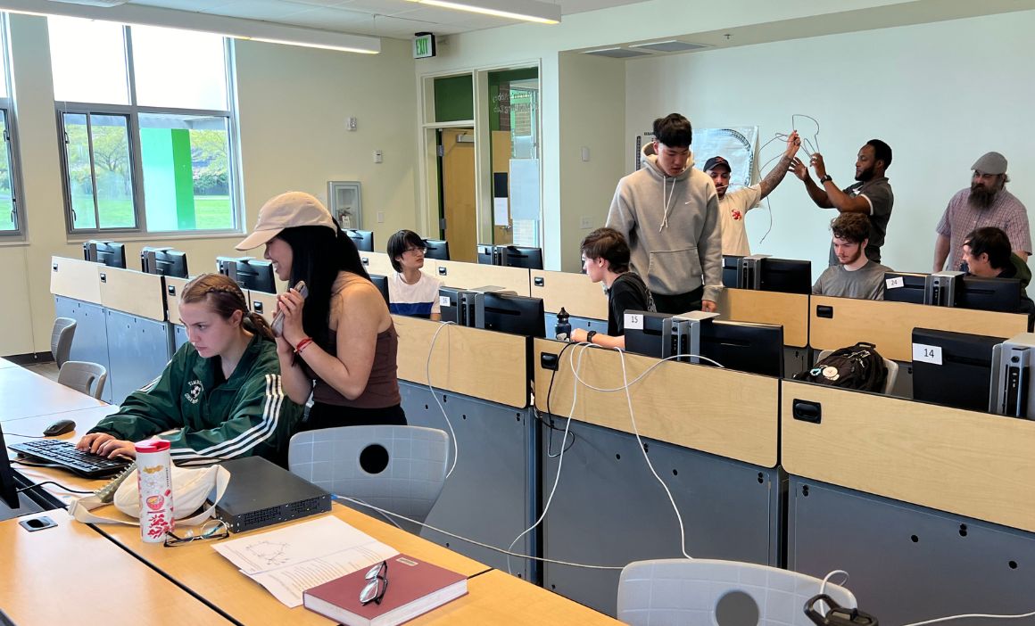 Computer Science students create live network in simulated scenario ...