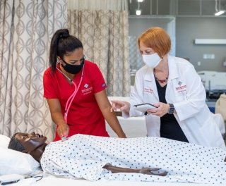 Nursing student and faculty