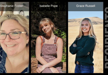 Photos of Stephanie Foster, Isabelle Pope and Grace Russell