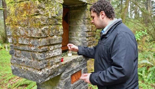 Photo of student at Stations of the Cross