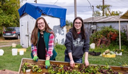 Photo of Benedictine scholars at Our Common Home Farms