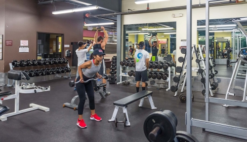 Photo of students excercising