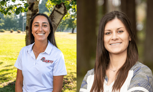 Photo of Valedictorian Kathryn Louise Yulianna Crimp and Salutatorian Patricia Ann Brogan