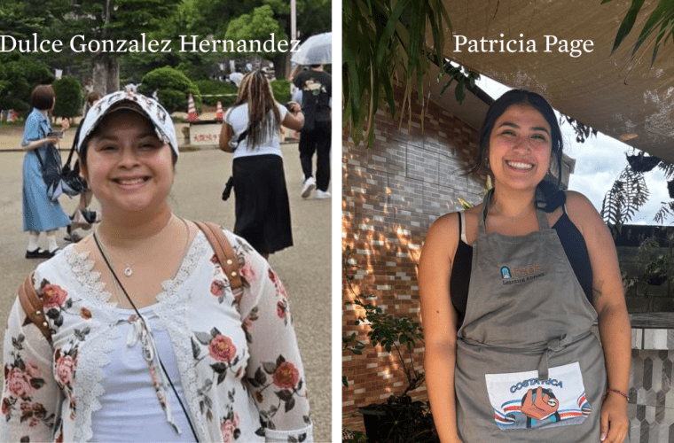 The scholarship recipients in their study abroad countries