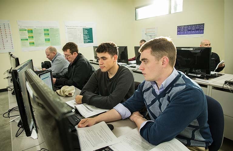 Photo of graduate and military students