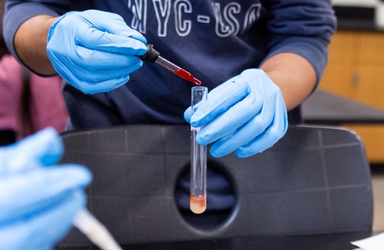 Photo of beaker in biology class