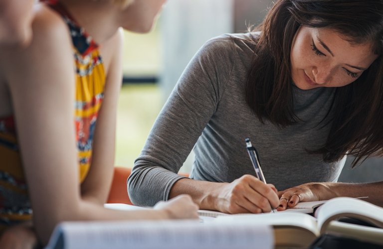 Photo of student writing