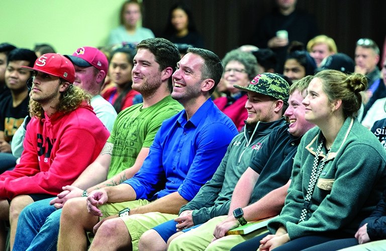 Photo of students in PNW social justice lecture
