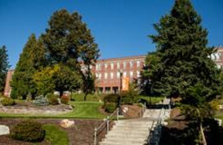 Photo of Old Main from Harned lot