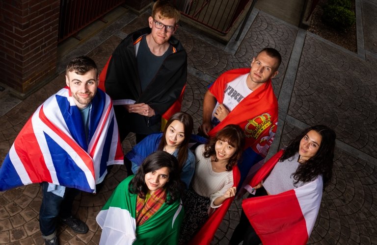 Photo of international students