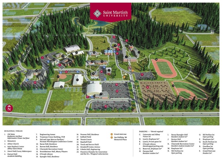 Photo of the campus map