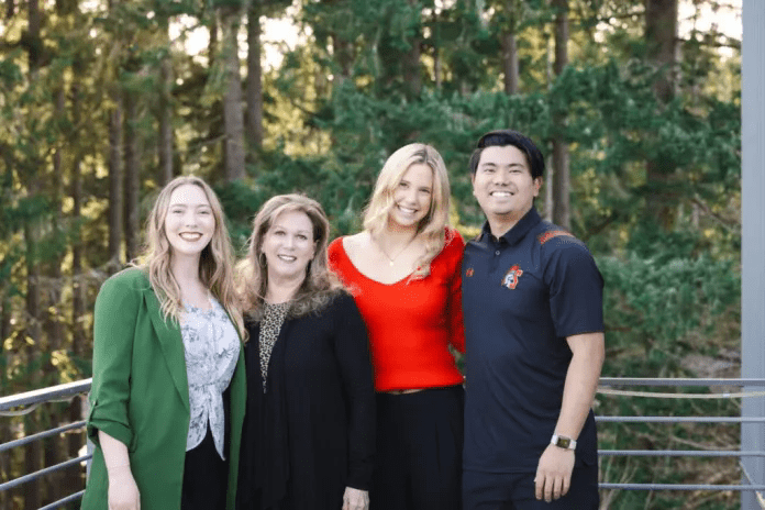 Staff of Internship Hub pose outside
