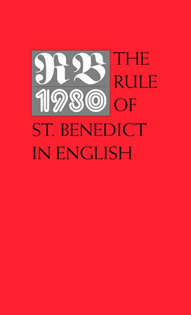 Red cover of The Rule of St. Benedict in English book